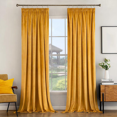 Velvet Room Darkening Curtain Panel Pair