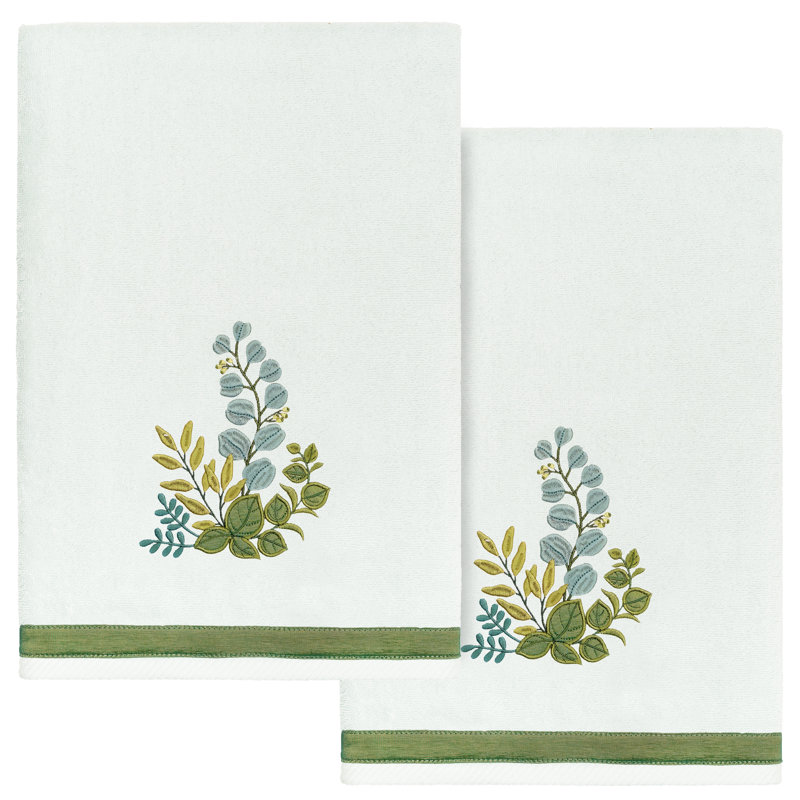 Serviette de bain en coton Botanica, Turquoise