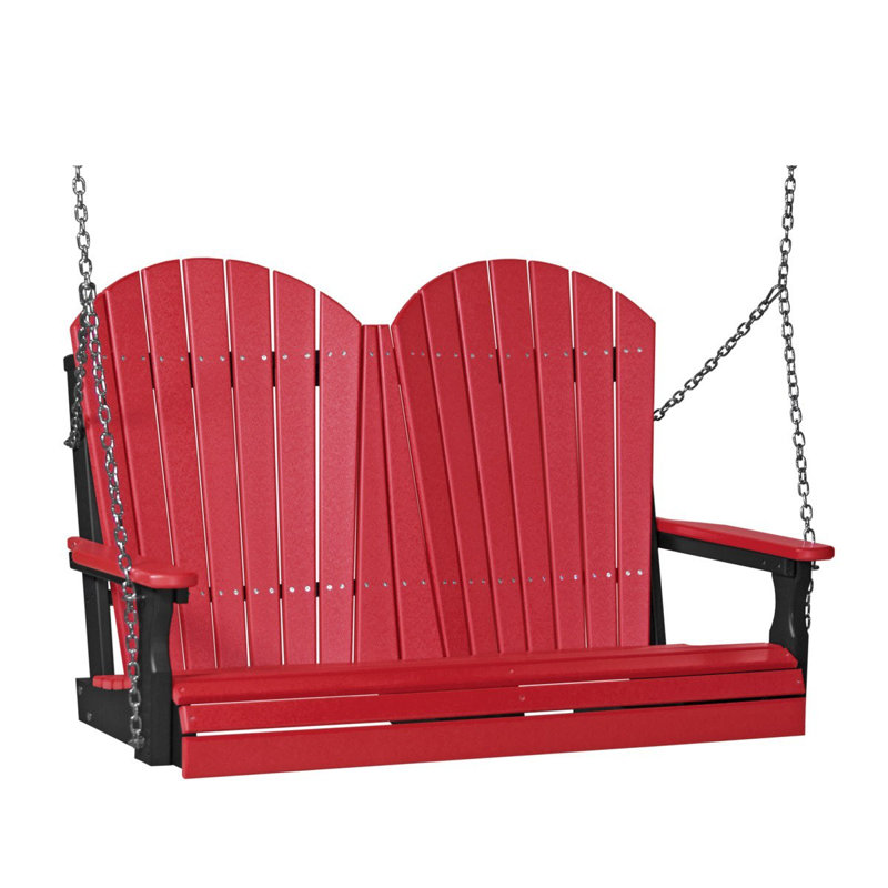 Balançoire porche adirondack Broemmel, Rouge / Noir