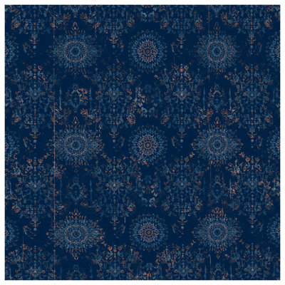 Couvertures florales bleues ornées