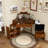 Triangle Vanity Desk Set With Charging Station & Removable Storage Cabinet-350377167