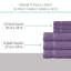 Ensemble de serviettes 18 pièces Willow - 100% coton peigné, qualité supérieure 630 g / m², mauve, ultra doux et très absorbant (ensemble de 6 serviettes de bain, 12 serviettes de toilette)-402318349-402318350