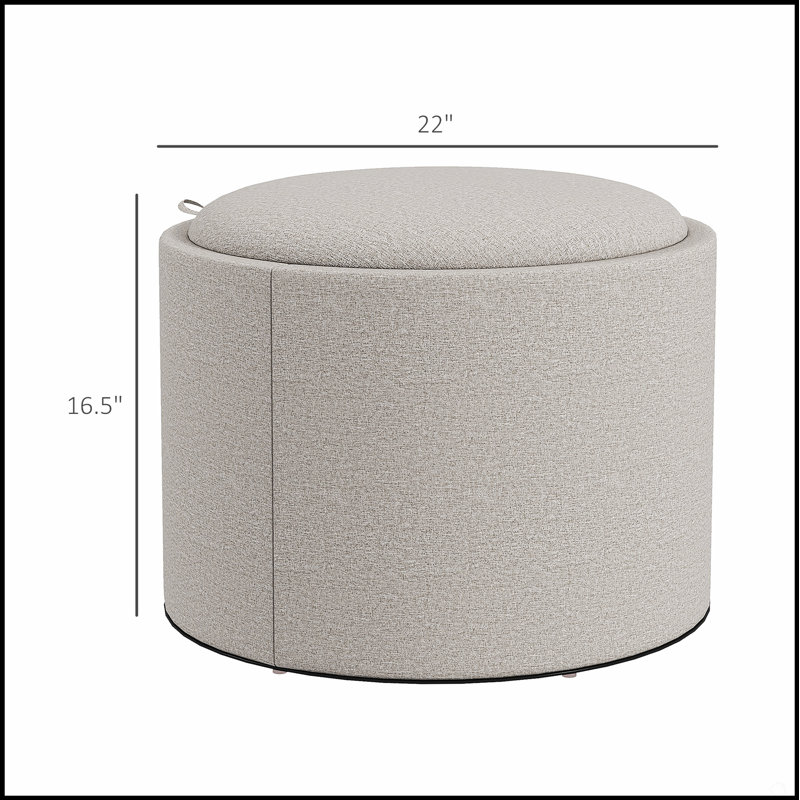 Table basse ronde avec repose-pieds avec plateau rabattable, parfaite pour la vie multifonctionnelle et le rangement caché.