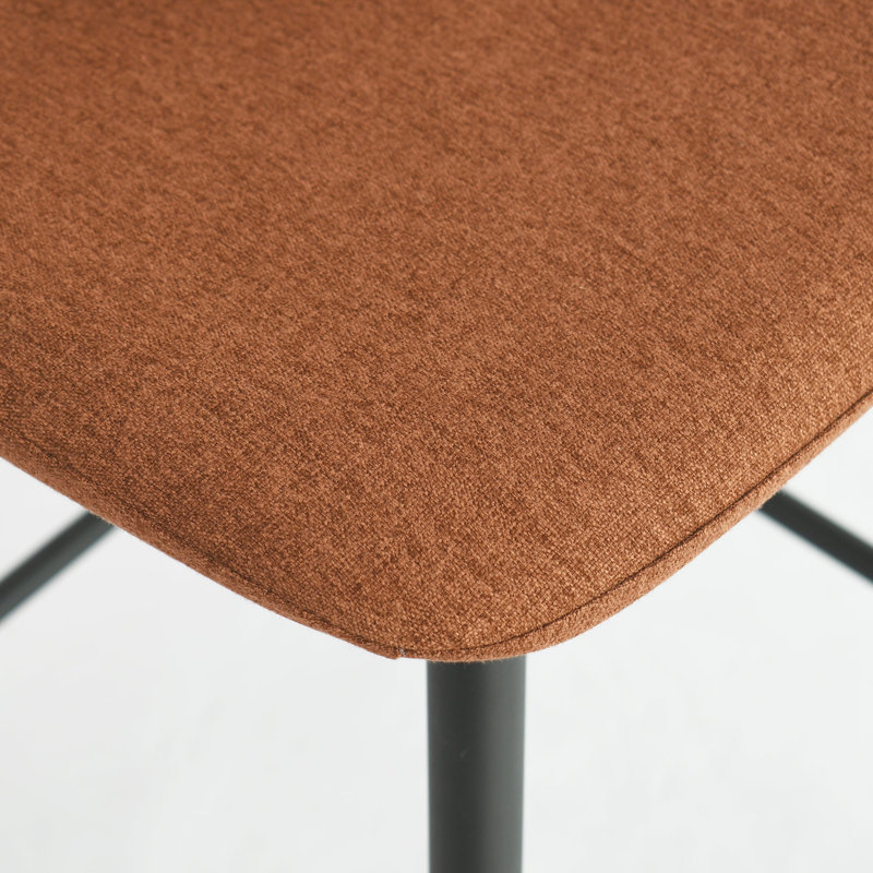 Nelda 26" Upholstered Low Back Counter Stool, Bingo Terra Performance
