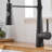 Black Kitchen Faucet With Pull Down , Single Lever Function, Superior Ceramic, Resists Stains And Fingerprints, Smooth Water Delivery, Simple Install Guidance