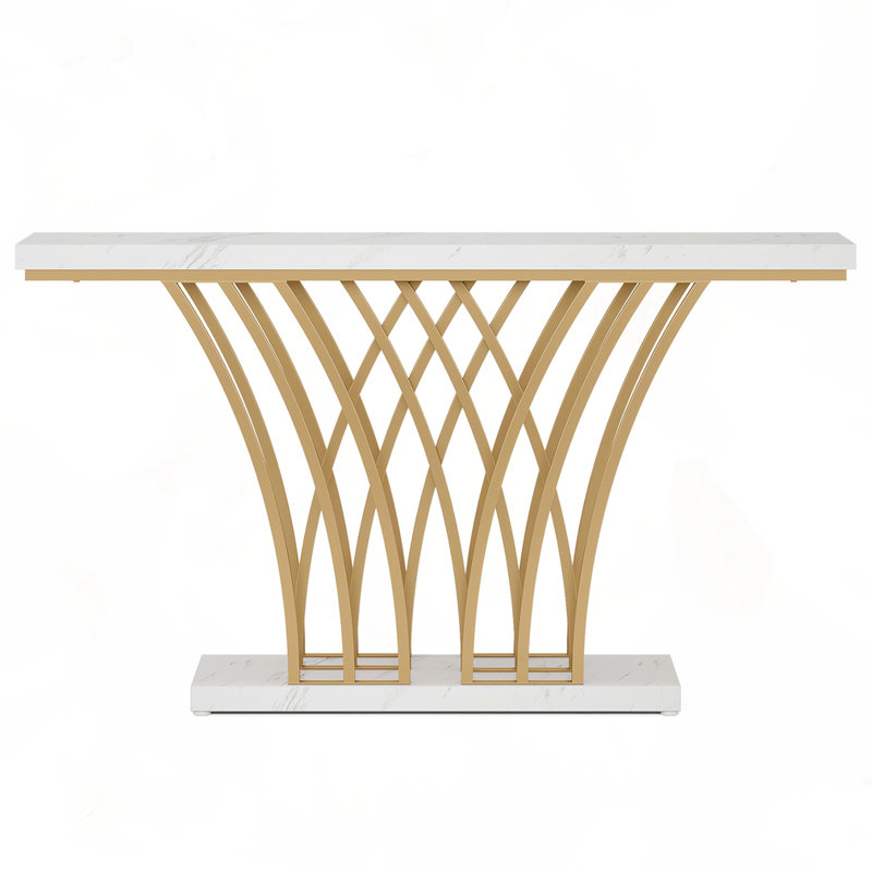 59" Gold Console Table