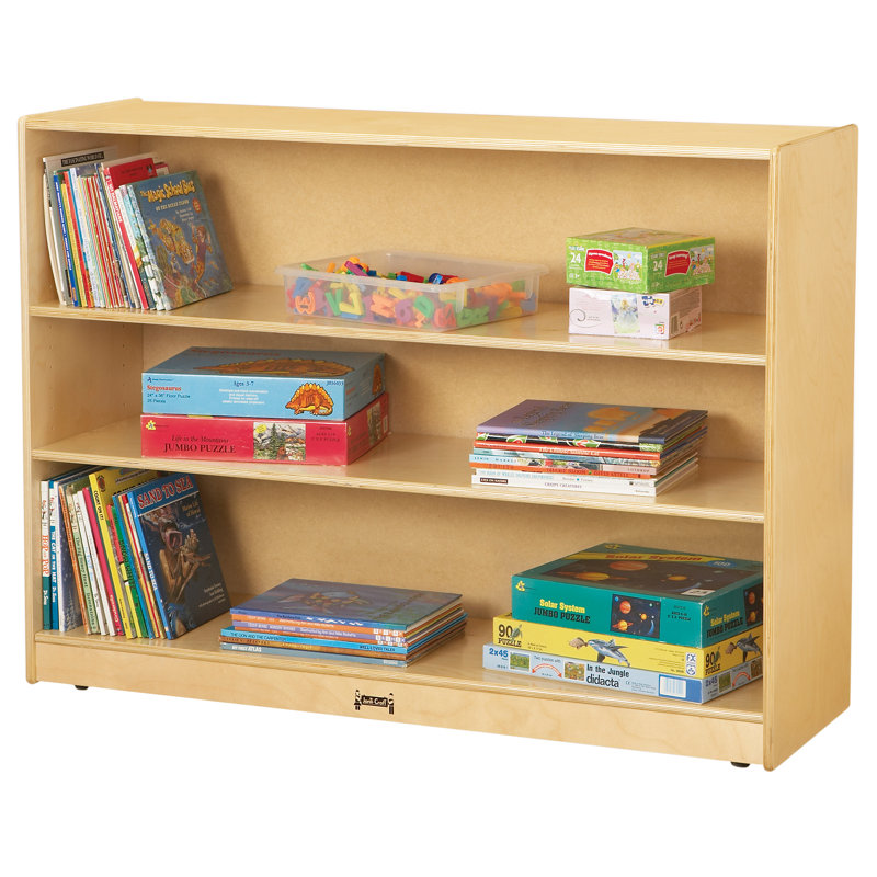 Adjustable Baltic Birch Kids Mobile Bookcase with Shelves