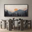 «Sun Mountain Landscape Serene Mountain Sunset Landscape with Pine Trees», reproduction d'art sur toile-111176734-98042264