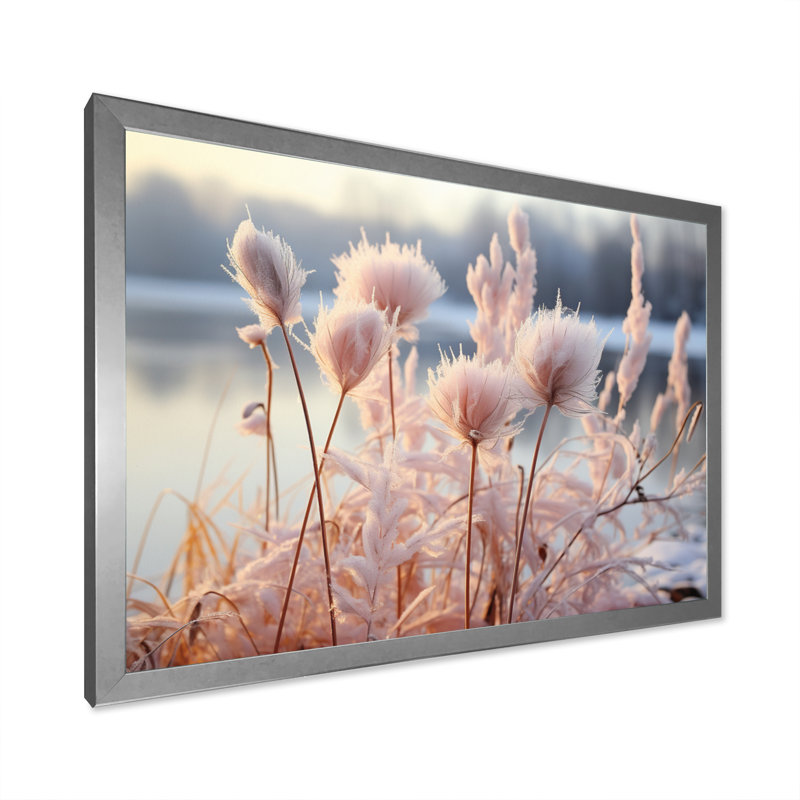 Winter Reverie Landscape V - reproduction sur toile, H 12 po x l 20 po x P 1 po, Cadre simple gris