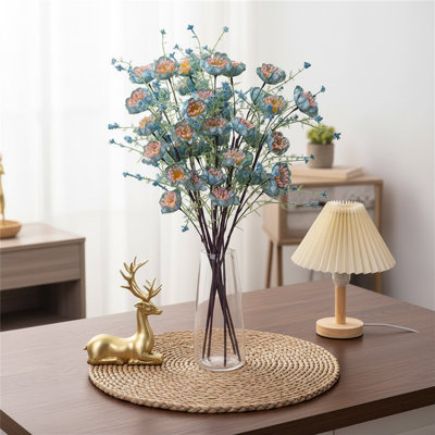 8Pcs 23.62Inch Artificial Azalea Flower Stem, Lifelike Faux Blooms For Wedding Decoration, Home Decor, Vase Arrangements & Party Accents