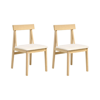 46 cm H Upholstered Boucle Dining Chair