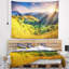 Tapisserie «Landscape Green Hills Glowing By Sunlight»-28508486