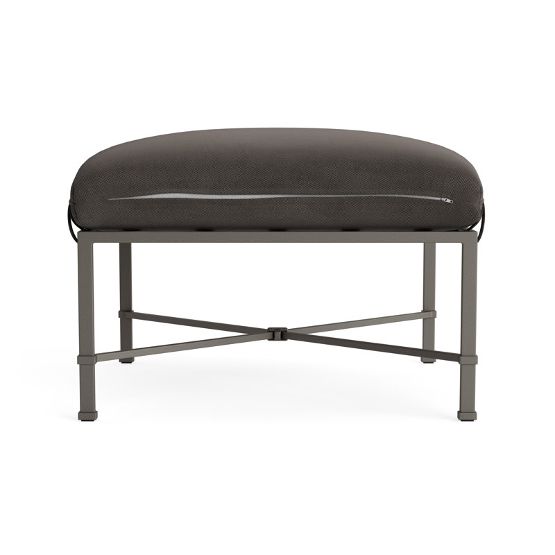 Venetian Outdoor Ottoman, Mica, Fushion Charcoal