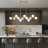 12 - Light 50" Dimmable Bubble Glass Sputnik Modern Linear Chandelier-420616879-415289534