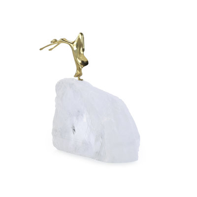 Sculpture danseuse éthérée sur sélénite III