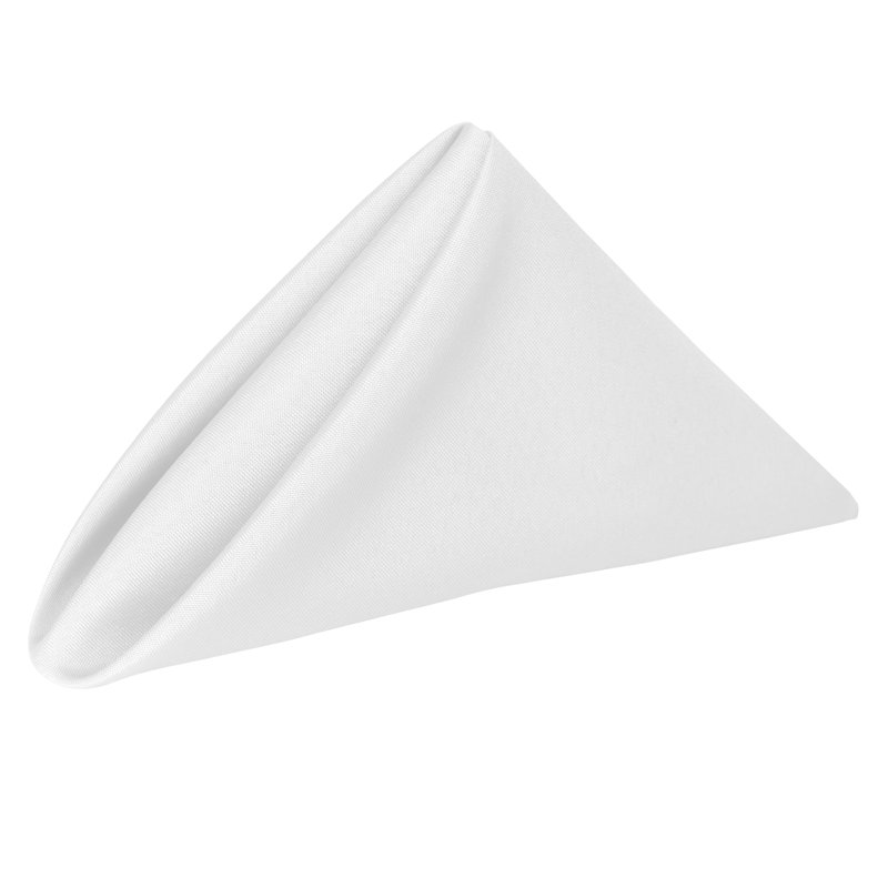Polyester Square Napkin, White, 17" x 17"