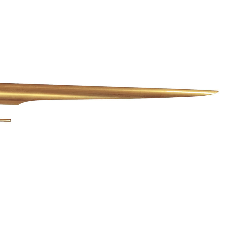 Raven Floor Lamp, Natural Brass