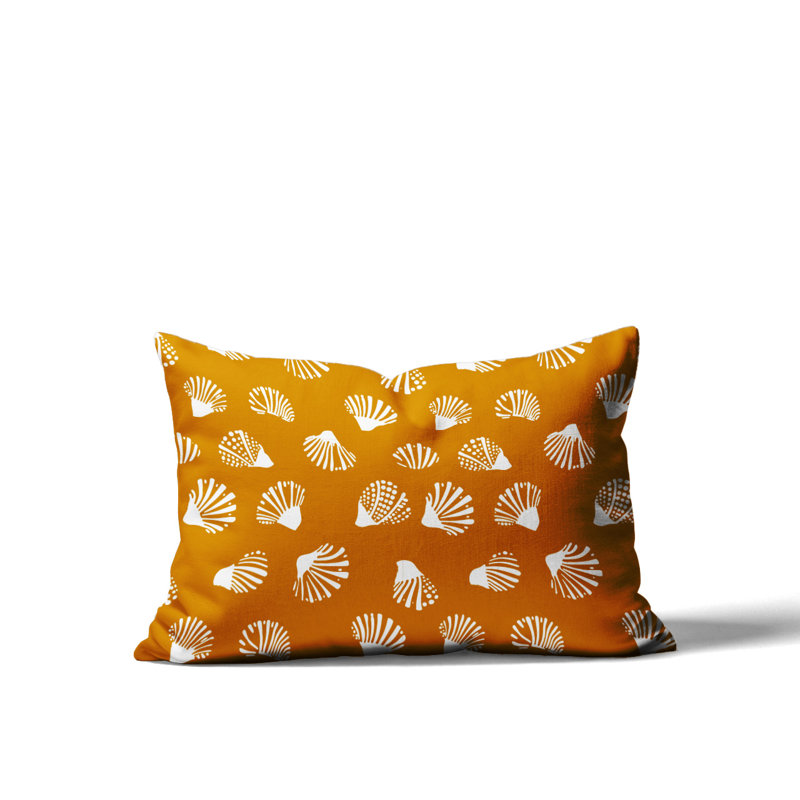 Barnon Reversible Throw Pillow, 18"H x 25"W, Orange