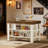 Bar Table - Engineered Wood - 1 Piece - Bar Table - Brown - Multi-Tier Storage