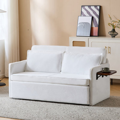 Canapé-lit convertible polyvalent avec plateau pliable et ports de charge perfectionnés pour un confort ultime