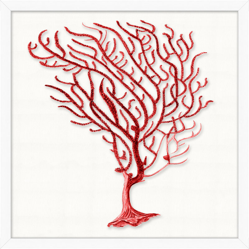 Red Branch Coral 4 Framed Drawing Print