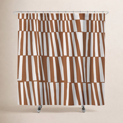 Thora Abstract Mid-Century Shower Curtain
