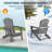 Set Of 2 Folding Adirondack Chairs With Cup Holder, All-weather Hdpe-1395105904