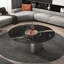 Light luxury round rock slab coffee table-106678699