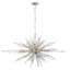 Luminaire suspendu ovale linéaire Orbital - P 24 po x l 48 po x H 24 po - poussière d'or