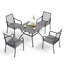 Ensemble repas d'extérieur pour 4 personnes avec chaises Asfand