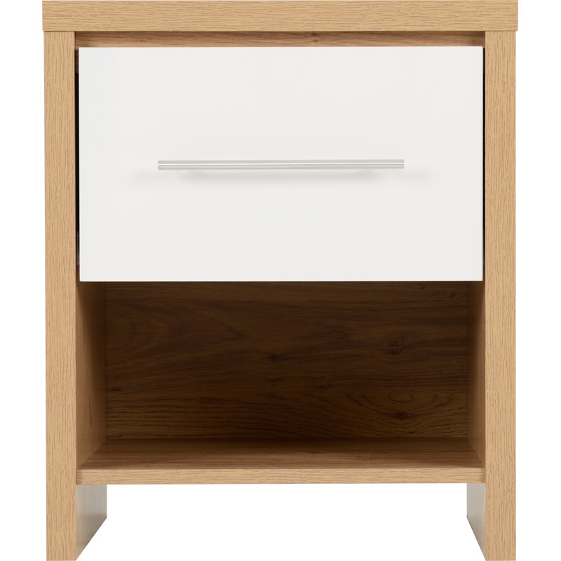 Louisa 1 Drawer Bedside Table, Natural