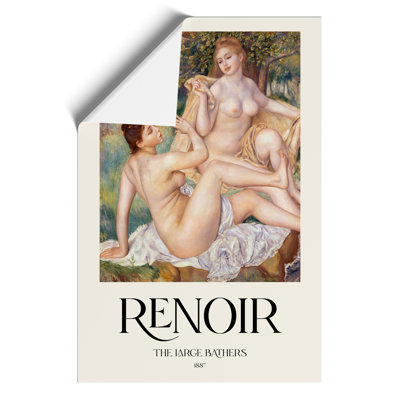 The Large Bathers Print by Pierre Auguste Renoir - Frameless Print