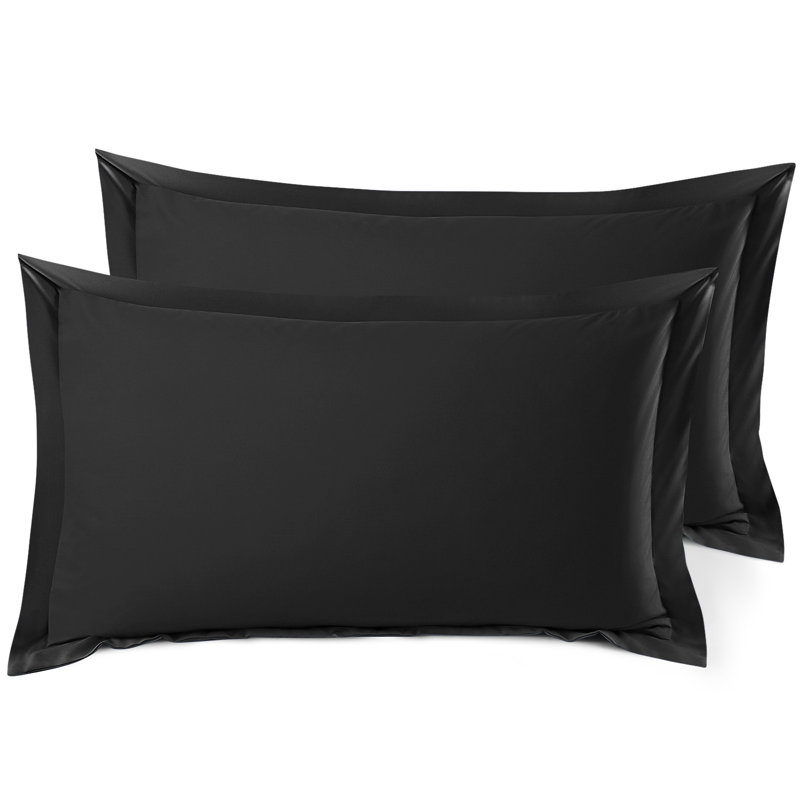 Taie décorative 100% polyester , Noir, 20 po x 26 po