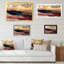 Organique formes en orange rose et noir liquide Art II - art moderne et contemporain sur toile-823806424-823806427