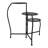 Folding 3-Tier Iron Plant Stand with Elegant Leaf Cutout Design for Indoor Living Spaces and Outdoor Garden Use – 22", Black
