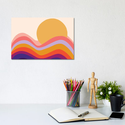 «Retro Waves II» par Dominique Vari - impression sur toile tendue