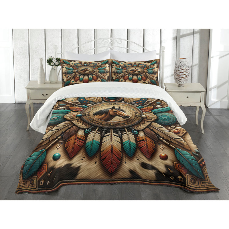 Polyester Not Solid Color Coverlet, King Coverlet / Bedspread + 2 Standard Shams