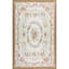 Hand-Knotted High-Quality Ivory and Peach Area Rug