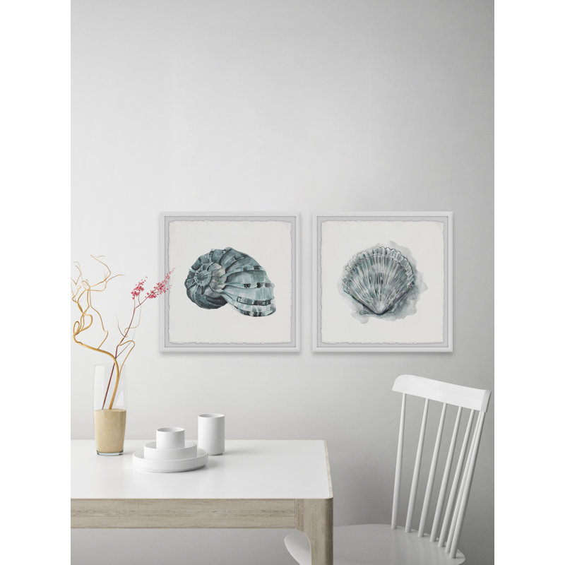 Ludwig Classy Shell II by Marmont Hill - 2 Piece Single Picture Frame Painting, 45cm H x 91cm W x 3.81cm D