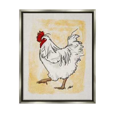 «Yellow Country Chicken Portrait Floater» par Shanda Louis