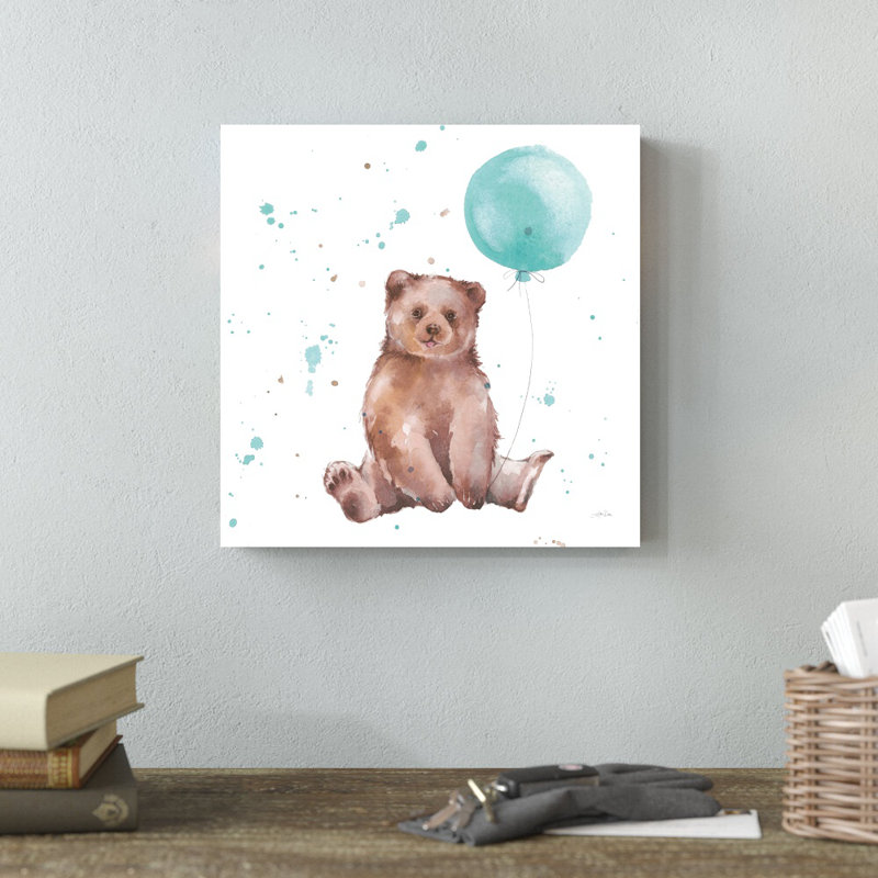 " Festive Bear " by Katrina Pete Painting Print, 12" H x 12" W