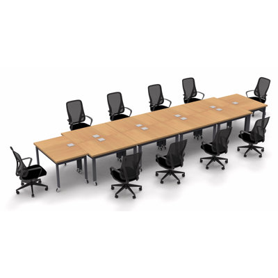 Albin Conference Meeting Tables with Chairs Complete Set by The Twillery Co.