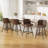 Modern Swivel Upholstered Counter Stool with Durable Metal Frame-338239150