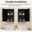 Bathroom Medicine Cabinet Wall Mounted Mirror Cabinet w/ Single Door-1635272388