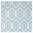 Dhurries Hand Woven Flat Weave Wool/Cotton Geometric Rug in Ivory/Blue-1436808045