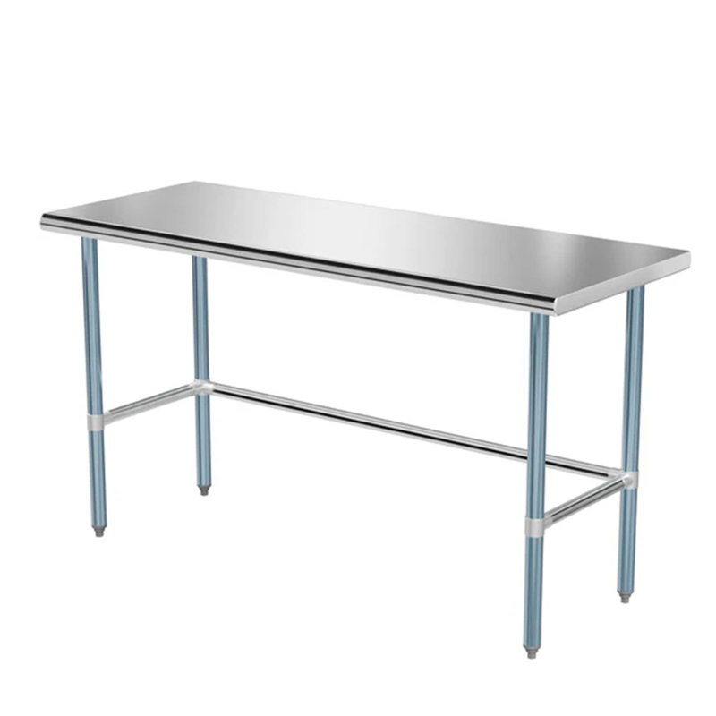 Open Base Stainless Steel Table, 34" H x 60" W x 24" D