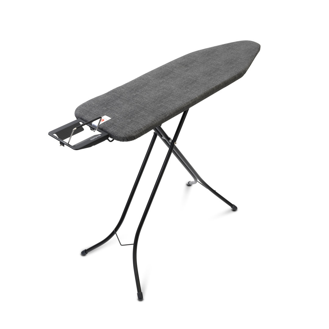 Brabantia Ironing Board B, Denim Black, 124 x 38 cm | Adjustable Iron Rest, Adjustable Height, Non-Slip Rubber Feet, Cotton Cover with Foam Layer, Foldable - Image 3