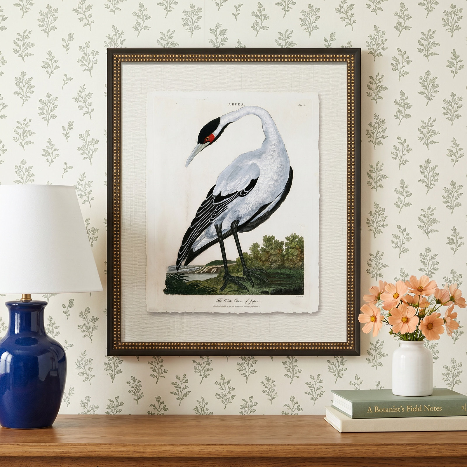 Medium White Crane Painting