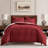 Cloud Waffle Red Twin Comforter Set