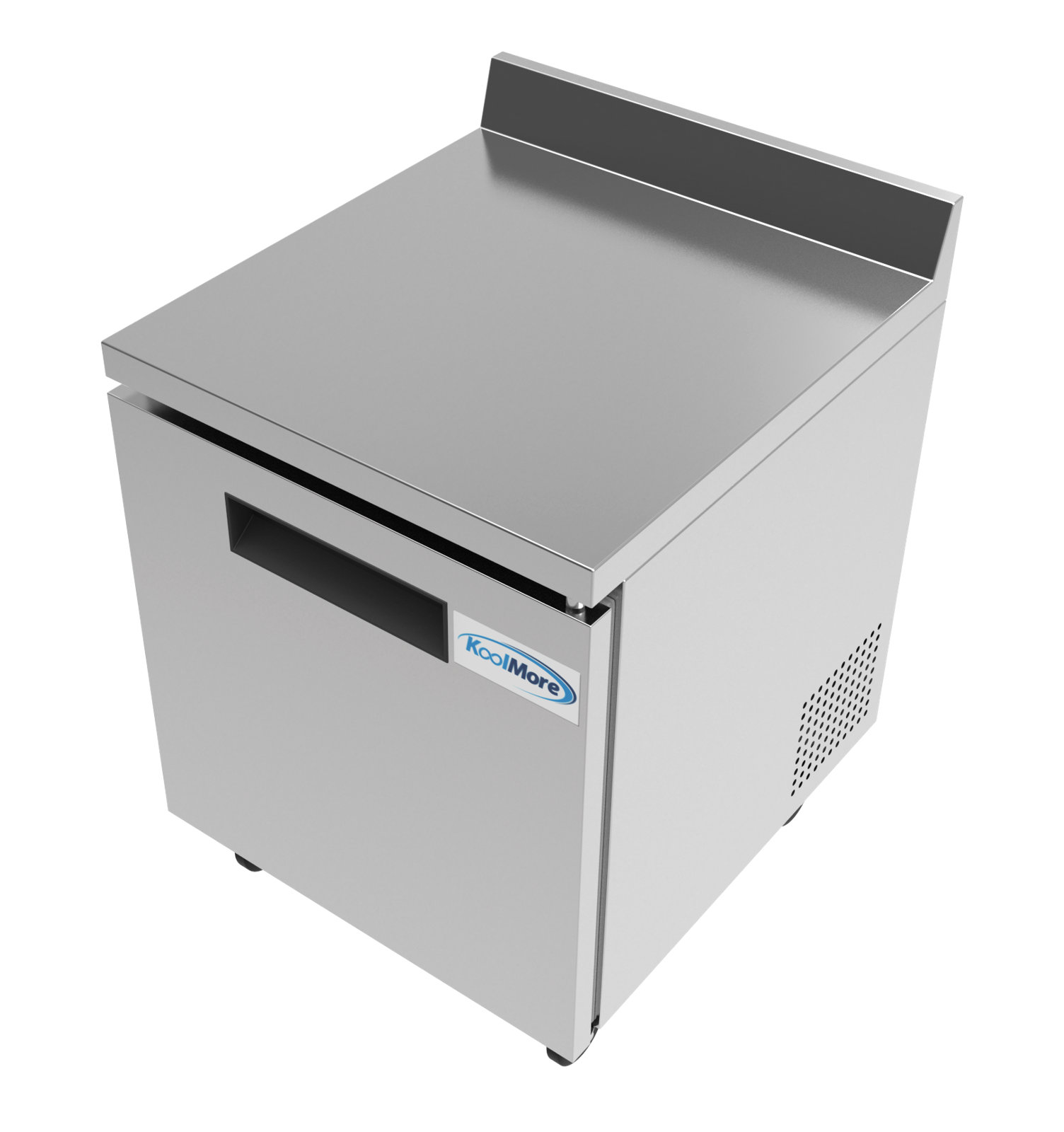 KoolMore - 27 in. One-Door Worktop Refrigerator With 3.5 in. Backsplash - 6.3 Cu Ft. RWT-1D-6C - Stainless Steel | Fridge.com